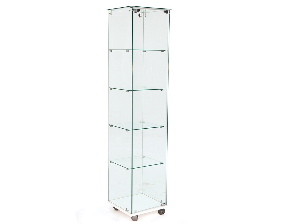 Charmey | Vitrine 4 étagères, fermant à clef | L42xP42xH183cm