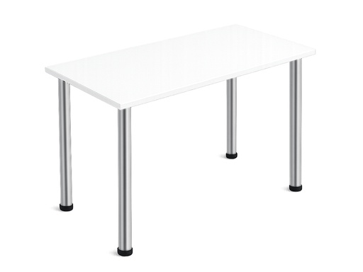 Bienne-Emmental | White wooden rectangular table