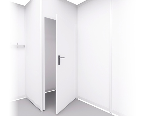 [152] Porte blanche verrouillable